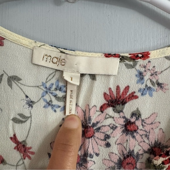 Maje Cream and Floral Midi Dress Size 1 - Picture 10 of 13